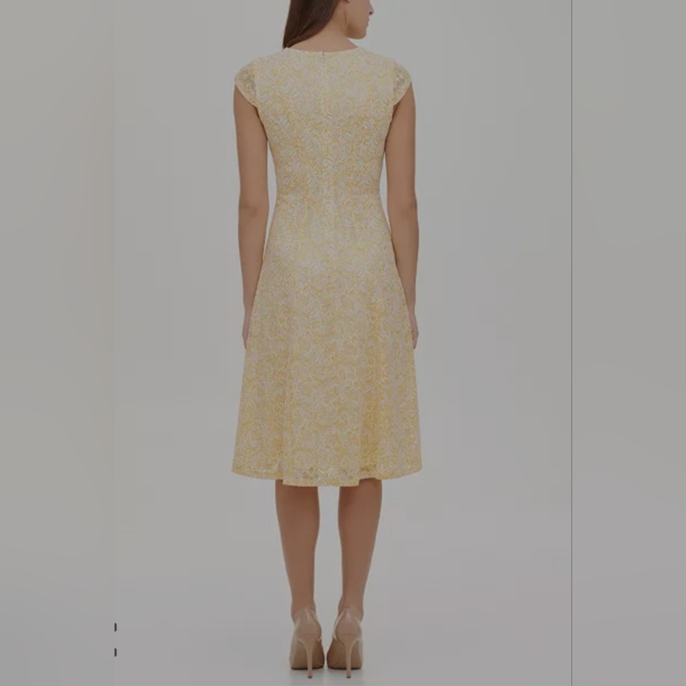 Tommy Hilfiger Paisley Lace Fit-and-Flare Dress - Picture 7 of 8